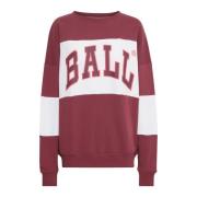 Ball Burgundy Sweatshirt med Cool Print Red, Dam
