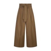 Aspesi Wide Trousers Brown, Dam