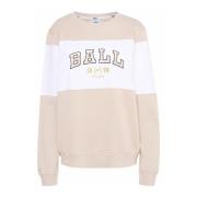 Ball Mysig Sweatshirt med Broderad Logotyp Beige, Dam
