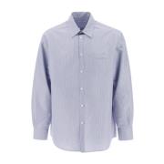 Valentino Garavani Klassisk Vit Button-Up Skjorta Blue, Herr