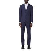 Tagliatore Single Breasted Suits Blue, Herr