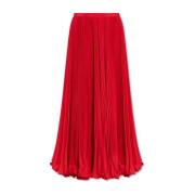 Balmain Veckad kjol Red, Dam