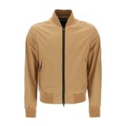 Ermenegildo Zegna Klassisk Svart Läder Bikerjacka Beige, Herr