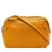 Bottega Veneta Vintage Pre-owned Laeder crossbodyvskor Yellow, Dam