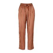 Semicouture Wide Trousers Brown, Dam