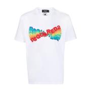 Dsquared2 Vit T-shirt med tryckt logotyp White, Herr