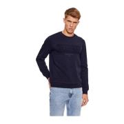 Guess Slim Fit Logo Sweatshirt - Blue, Herr