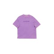 Acne Studios Klassisk Vit Bomull T-shirt Purple, Dam