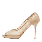 Jimmy Choo Pre-owned Pre-owned Spets klackskor Beige, Dam