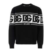 Dolce & Gabbana Round-neck Knitwear Black, Herr