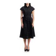 Liu Jo Skjortklänning med bälte Black, Dam