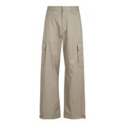 Off White Trousers Beige, Herr