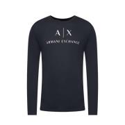 Armani Exchange Ikonisk långärmad T-shirt Blue, Herr