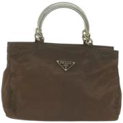 Prada Vintage Pre-owned Tyg prada-vskor Brown, Dam