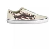 Vans Beige Polyester Sneaker med Snörning och Logotyp Multicolor, Dam