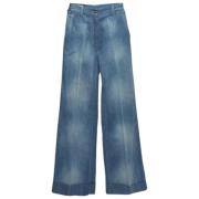 Gucci Vintage Pre-owned Denim jeans Blue, Dam