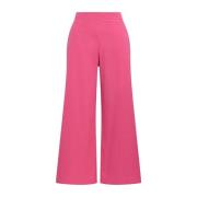 Maliparmi Wide Trousers Pink, Dam