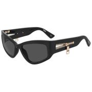 Moschino Stiliga solglasögon med UV-skydd Black, Dam