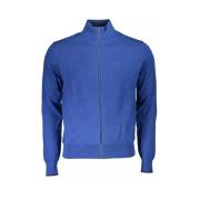 North Sails Blå Bomulls Cardigan med Logo Blue, Herr