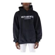 Vetements Hoodies Black, Herr