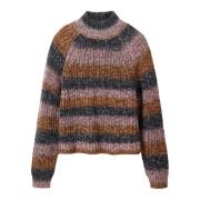 Desigual Randig stickad tröja för kvinnor Multicolor, Dam