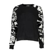 Desigual Round-neck Knitwear Black, Dam