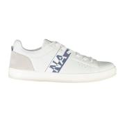 Napapijri Vit Polyester Sneaker med Snörning och Logotyp White, Herr