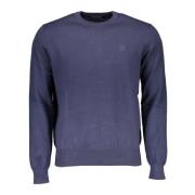 North Sails Blue Cotton Sweater Blue, Herr