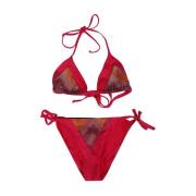 Feel me Fab Tryckt triangl bikini set Pink, Dam