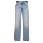 Icon Denim Straight Jeans Blue, Dam