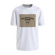Calvin Klein Canvas Curve Graphic Halvärmad T-shirt White, Herr