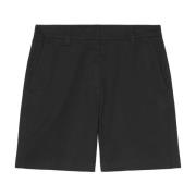 Marc O'Polo Stretch Chino Shorts Regular Fit Black, Dam