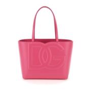 Dolce & Gabbana Maxi DG Logo Läder Tote Väska Pink, Dam