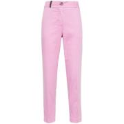 Peserico Cropped Trousers Pink, Dam