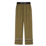 Palm Angels Wide Trousers Green, Dam