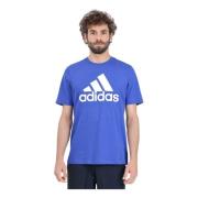 Adidas Essentials Single Jersey Big Logo T-shirt Blue, Herr