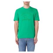 Paul & Shark Bomull T-shirt Klassisk Stil Green, Herr