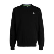 PS By Paul Smith Round-neck Knitwear Black, Herr