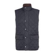 Barbour Lowerdale Quilted Vest Blue, Herr