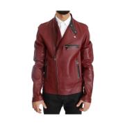 Dolce & Gabbana Leather Jackets Red, Herr