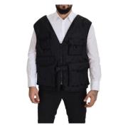 Dolce & Gabbana Vests Black, Herr