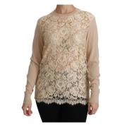 Dolce & Gabbana Round-neck Knitwear Beige, Dam