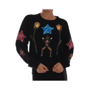 Dolce & Gabbana Förtrollande Elegans Cashmere Sweater Black, Dam