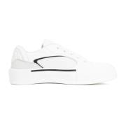 Alexander McQueen Vita & Svarta Skate Deck Sneakers White, Herr