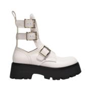 Alexander McQueen Ankle Boots White, Dam