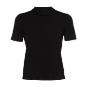 Roberto Collina Svarta T-shirts och Polos Black, Dam