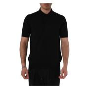 Roberto Collina Polo Shirts Black, Herr