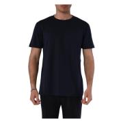 Roberto Collina Bomull T-shirt med Crew Neck Blue, Herr