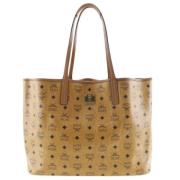 MCM Pre-owned Pre-owned Canvas totevskor Brown, Dam