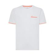 Sun68 Små Ränder Manschett T-shirt Vit White, Herr